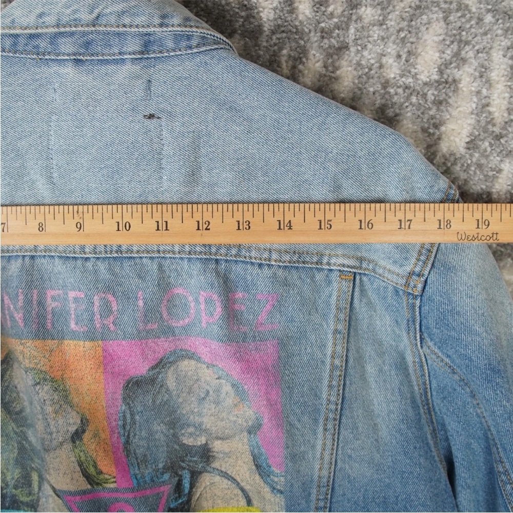 GUESS JLO Dillon Denim Jacket Adult Size Large Blue Jennifer Lopez It's My Party - Picture 9 of 14